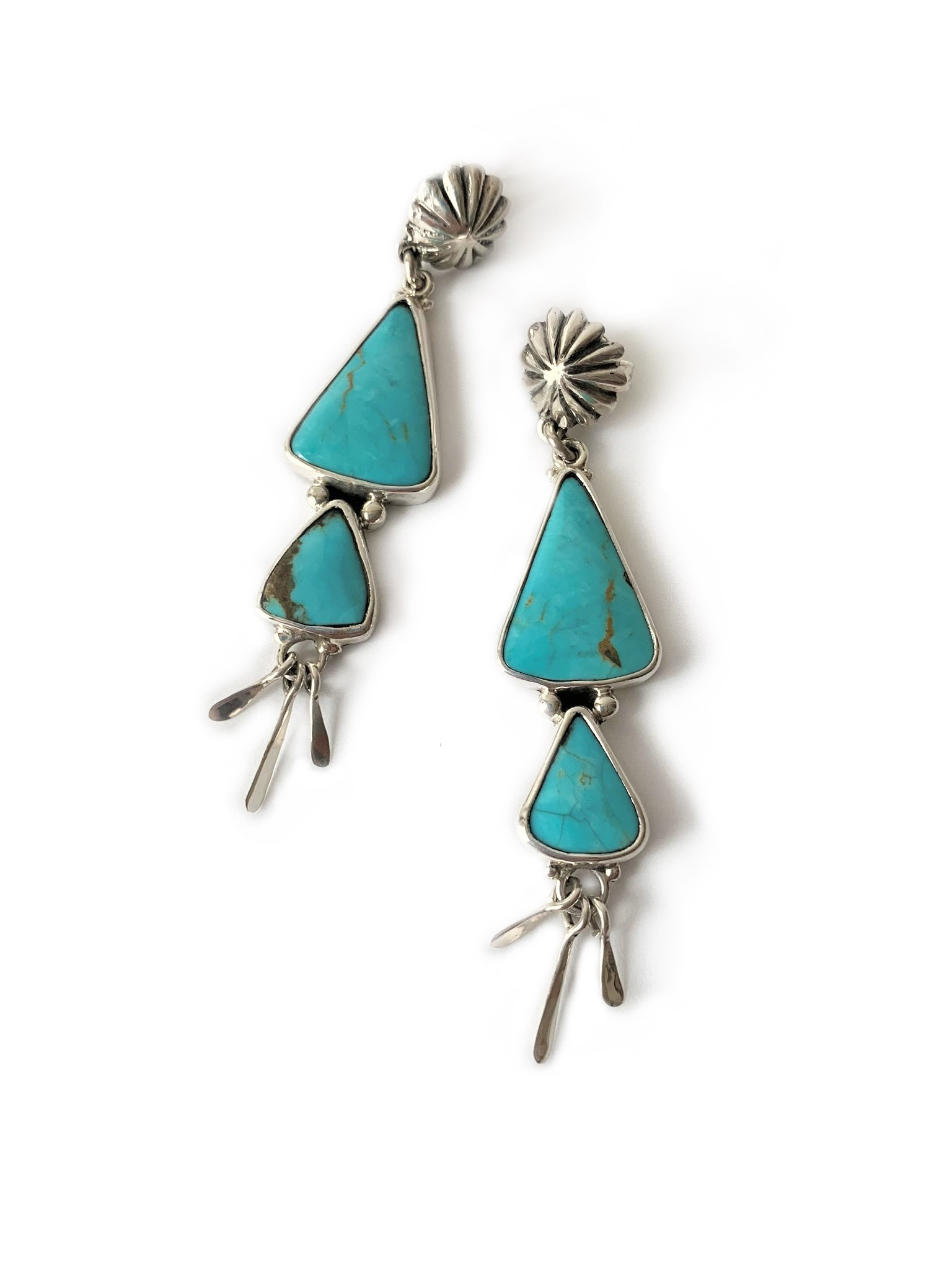 Sleeping Beauty Turquoise Statement Earrings – Ulka Rocks